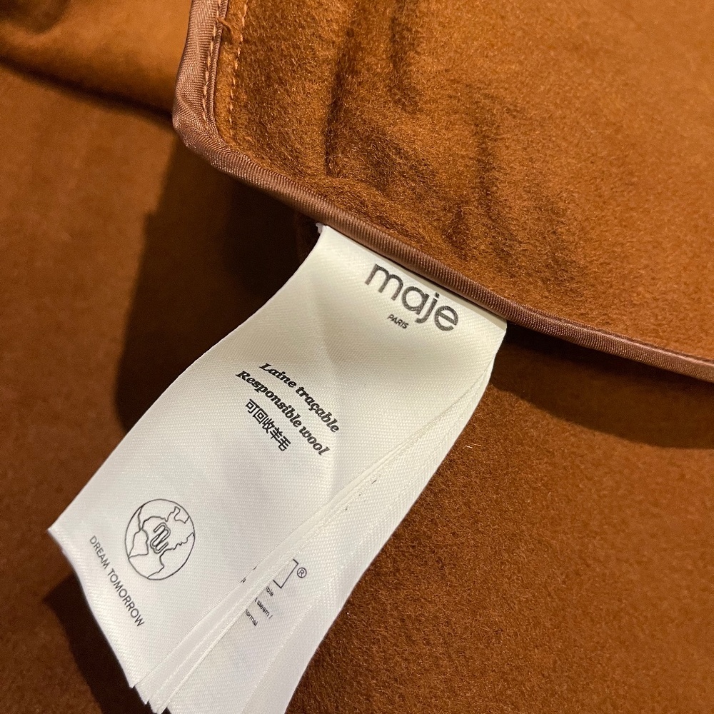 MAJE DOUBLE-SIDED CHECKERED FITTED JACKET - Picture 12 of 13